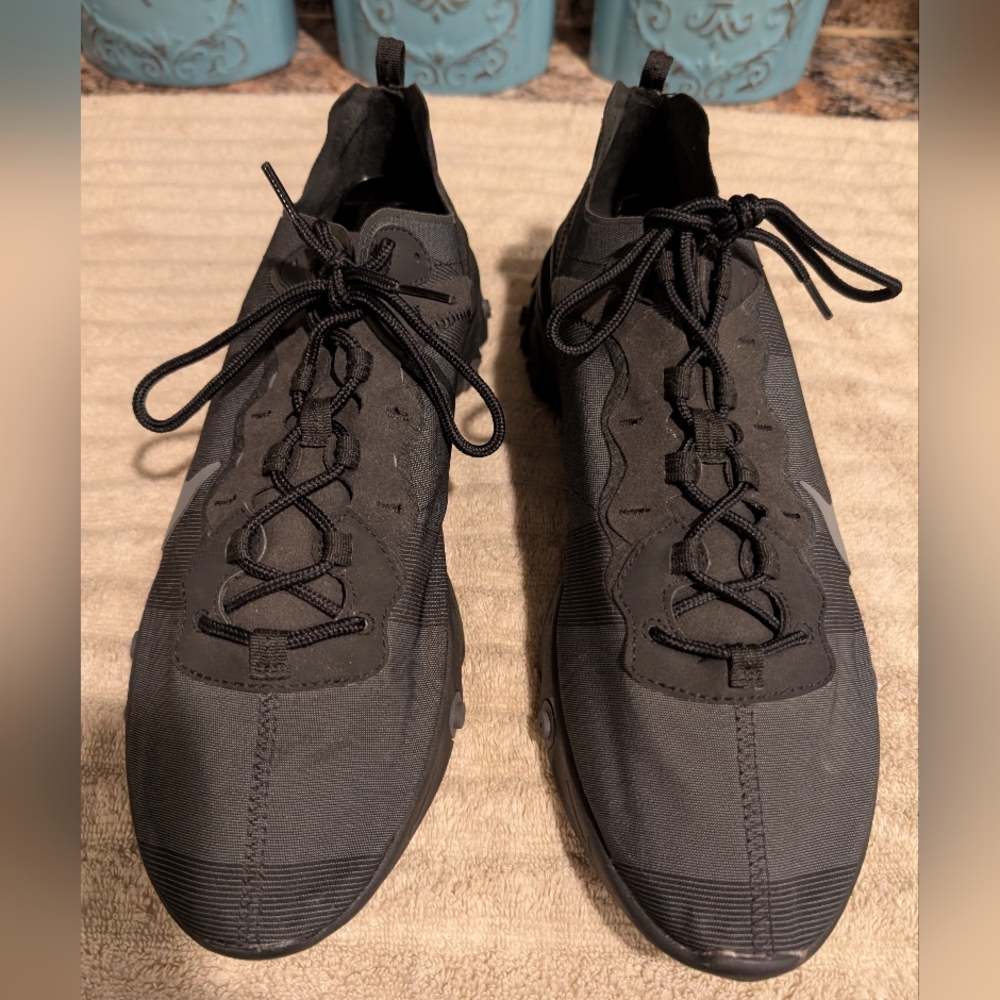 Nike BQ6166-008 React Element 55 Black Lace-Up Running Shoes Men's US 13 - Picture 14 of 16